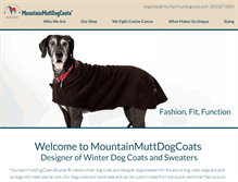 Tablet Screenshot of mountainmuttdogcoats.com